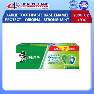 DARLIE TOOTHPASTE BASE ENAMEL PROTECT- ORIGINAL STRONG MINT(200Gx2 +FOC)